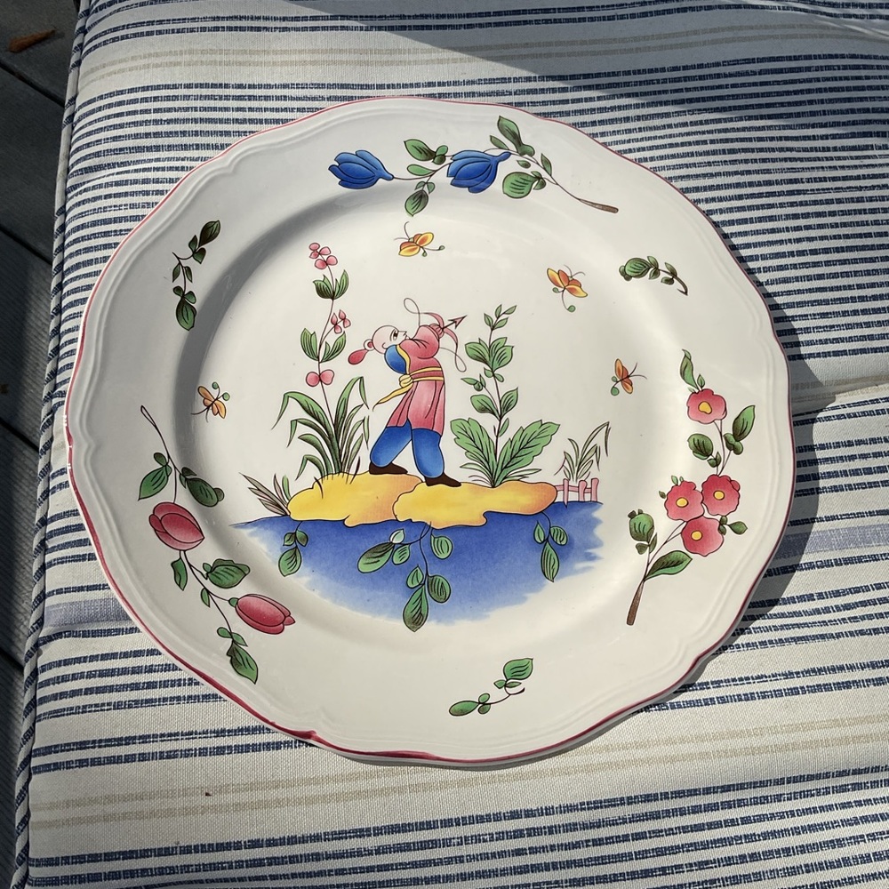 SANGO COUNTRY FRENCH CHINOISSERIE 12” Plate (3905 Korea)
